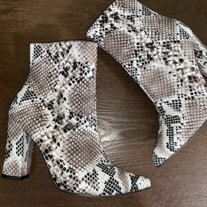 Snakeskin Ankle Boots